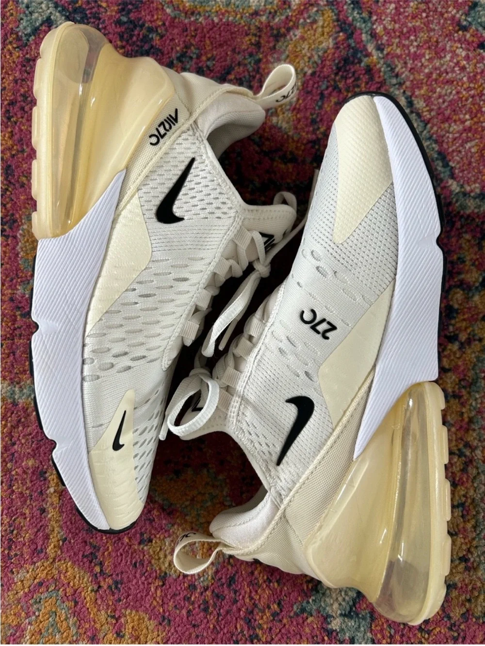 Nike | Women’s Air Max 270 Cream/Black ‘Sail/Coconut’ Sneakers Size 7